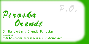 piroska orendt business card